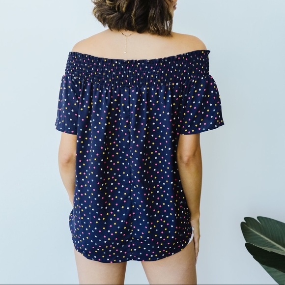 Tiny Twinkling Top in Navy - Picture 4 of 15